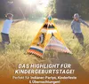 Playfun Tipi Kinder Kinderzelt Spielzelt Motiv Federschmuck Produktbild-Vorschau 6