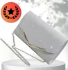 Sac à bandoulière élégant et brillant, argent, synthétique, Voir les images du produit 4