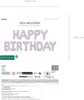 Guirlande de ballons Happy Birthday 340x35cm écriture lilas Voir les images du produit 3