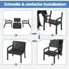 COSTWAY Set 3 pezzi di mobili da giardino in polyrattan, Anteprima dell’immagine prodotto 7