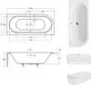 Vasca da bagno angolare Avita RIGHT 150X75 con piedini e Anteprima dell’immagine prodotto 5