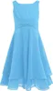 Mädchen Sommer Kleid Gr. 116 Cm Chiffon Ärmellos Partykleid Produktbild-Vorschau 1