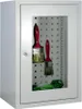 Stahl-Hängeschrank - 1 Sichtfenstertür - Rückwand gelocht - Produktbild-Vorschau 2