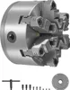 A metal lathe chuck with accessories on a white background. Anteprima dell’immagine prodotto