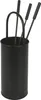 A black fireplace tool set with a bucket and three tools. Produktbild-Vorschau