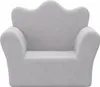 vidaXL Divano per bambini grigio chiaro in morbido peluche Anteprima dell’immagine prodotto 3
