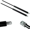 Two black gas struts are shown against a white background, with close-up views of their ends. Anteprima dell’immagine prodotto