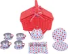 Bigjigs Toys Čajová súprava Polka Dot v piknikovom košíku Náhľad obrázku produktu 3