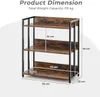 A product dimension diagram of a 3-tier shelf unit. Podgląd zdjęcia produktu