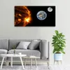 Glasfoto Bild mit Grafik Kosmos Sonnensystem 100x50 Produktbild-Vorschau 3