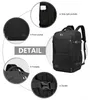 Schwarzer Handgepäck Rucksack Kabinenrucksack 55x40x23 cm – Produktbild-Vorschau 6