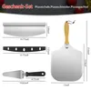 Extra großer Pizzaschieber für Pizzastein-Set, Aluminium Produktbild-Vorschau 2