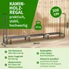 TTL GARDEN Kaminholzregal L 300x36x116cm Schwarz mit Produktbild-Vorschau 2