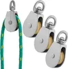 KOTARBAU® Set di 3 carrucole per funi singole in acciaio Anteprima dell’immagine prodotto 1