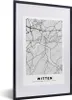 MuchoWow® Gerahmtes Poster Stadtplan - Deutschland - Witten Produktbild-Vorschau 1