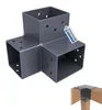 GeZu Impex Pfostenecke 3 Balken 71 x 71 mm Anthrazit Produktbild-Vorschau 1