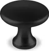 A single black cabinet knob shown from a front-facing angle against a white background. Produktbild-Vorschau