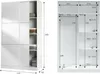 Calicosy - Armadio 2 ante scorrevoli bianco lucido H 200 cm Anteprima dell’immagine prodotto 10