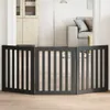 Zábrana pro psy skládací 3 panely černá 150 cm topolové Náhled obrázku produktu 2