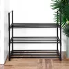 Regał na buty metalowy czarny 3-poziomowy 57x28x55 cm Podgląd zdjęcia produktu 10