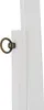 A close-up of a white stand mirror with a bronze ring detail. Anteprima dell’immagine prodotto