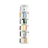 A white, rotating bookshelf with multiple shelves filled with books. Anteprima dell’immagine prodotto