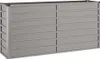 A long, rectangular raised garden bed made of gray metal panels. Náhled obrázku produktu