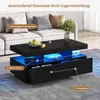 Merax moderner Couchtisch mit LED und 2 Schubladen Produktbild-Vorschau 4