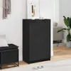 vidaXL Schuhschrank Schwarz 59x35x100 cm Holzwerkstoff Produktbild-Vorschau 3
