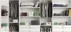 A closet with shelves and hanging clothes, featuring various storage containers. Anteprima dell’immagine prodotto