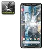 A smartphone screen protector with a cracked screen effect, next to a logo. Produktbild-Vorschau