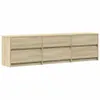 vidaXL TV-Schrank mit LED-Beleuchtung Sonoma-Eiche Produktbild-Vorschau 3