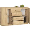 Kommode AKORD K160 Eiche Artisan 160 cm 2 Türen 4 Produktbild-Vorschau 2