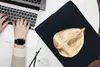 MuchoWow® Laptop Hülle 15 Zoll Blätter - Schwarz und Gold - Produktbild-Vorschau 2