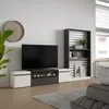Wohnwand Wohnzimmer, 310x35x186cm, Für TV-Geräte bis zu Produktbild-Vorschau 2