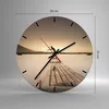 Wanduhr - Rund - Glasuhr - Floß Westen die Sonne - 30x30cm Produktbild-Vorschau 3