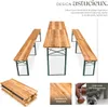 Table de jardin pliante RALF 220 x 50,5 x 77,5 cm avec Voir les images du produit 4