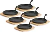 BBQ-Toro Sada 6 liatinových servírovacích panvíc | Ø 22 cm, Náhľad obrázku produktu 1