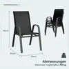 4er Set Gartenstühle Stapelbar Balkonstühle Lounge Sessel Produktbild-Vorschau 7