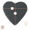 Argon Ta Herz-Schieferuntersetzer – 10 cm – 12 Stück Produktbild-Vorschau 3