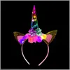 LED Einhorn Haarreif "LITTLE UNICORN" buntes Einhorn - bunt Produktbild-Vorschau 1