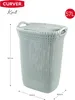 Curver Knit Wäschebox mit Deckel – 2er-Set, 57 L, blau Produktbild-Vorschau 2