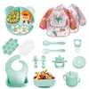 14-delig Silikon Baby-Essenset met Zuignap Productafbeelding-voorbeeld 1