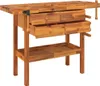 vidaXL Werkbank mit Schubladen Schraubstöcken 124x52x83 cm Produktbild-Vorschau 13