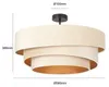 Lindby Deckenlampe Jusari, creme, Textil, Ø 56 cm, E27 Produktbild-Vorschau 18