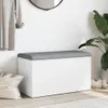 vidaXL Úložná lavice bílá 82 x 42 x 45 cm Materiál na bázi Náhled obrázku produktu 3