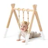 COSTWAY Arche de jeu en bois pour bébé, Trapèze de jeu Voir les images du produit 1