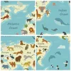 Poster - Poster ohne Rahmen - Tiere die Welt Karte - Produktbild-Vorschau 8