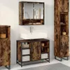 vidaXL Umývadlo Vanity Unit Smoked Oak 80x33x60 cm Drevo Náhľad obrázku produktu 4