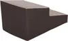 A two-step pet stair with a brown base and beige carpeted steps, shown against a white background. Produktbild-Vorschau